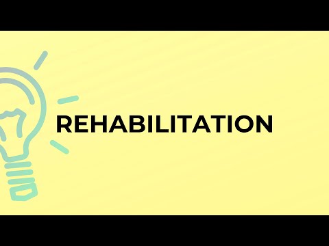 What is the meaning of the word REHABILITATION?