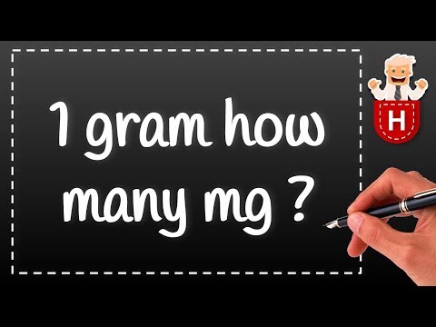 1 gram how many mg