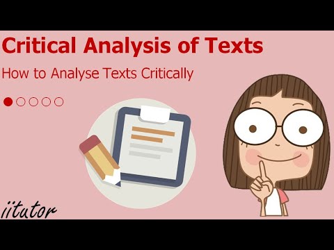 ðŸ’¯ How to Analyse Texts Critically #1/5 Critical Analysis of Texts | Critical Thinking