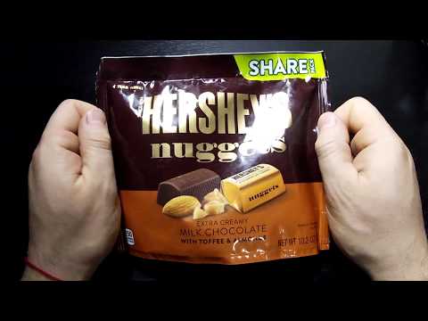HERSHEY'S nuggets EXTRA CREAMY MILK CHOCOLATE WITH TOFFEE & ALMONDS