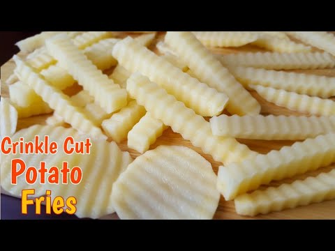 Crinkle Cut Fries | How to make Crinkle Cut Potato Chips | Potato Fries