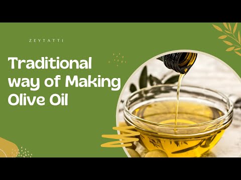 How to Make Olive Oil - Cold Pressed - طريقة التقليدية زيت زيتون