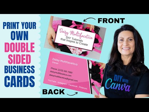 Double Sided Business Cards with Canva | How to Create and Print Your Own Business Cards using CANVA